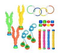 Pool Diving Toys - Sinking Diving Rings | 21 Piece Dive Training Set | Quick Sinking ABS Construction, Assorted Rings and Sticks, Easy Underwater Retrieval, Lightweight Durable Design, for Pool T
