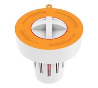 POOL FELLOWS Distributeur de tablettes de Chlore pour tablettes de 7,6 cm, Support Flottant de Chlore avec Rappel et 3 relâches réglables, chlorinateur Durable pour Piscine, Grande Taille, Orange