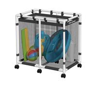 Pool Fellows Panier de rangement en plastique pour piscine, support pour nouilles, jouets, flotteurs, serviettes, organisateur en maille pour équipements de natation, style basique