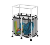 Pool Fellows Panier de rangement en plastique pour piscine, support pour nouilles, jouets, flotteurs, serviettes, organisateur en maille pour équipements de natation, style professionnel basique