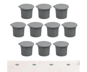 Pool Fence Hole Caps - 10 Piece Silicone Ground Plug Deck Covers | Outdoor Safety Plug Caps, Garden Pool Fence Hole Plugs For Residential Commercial Backyard