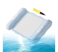 Pool Float Chair - Inflatable Water Hammock, Foldable Floating Lounge Seat with Mesh Bottom, Portable Buoyant River Raft, Ideal for Summer Beach Travel Outdoor Swimming Lake Vacation Holiday Poolside