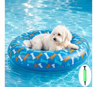 Pool Float for Dogs, Small Dog Pool Float for Small and Medium Breeds, PVC Leak Proof Pet Swimming Raft, Dog Float Inflatable Raft for Lake Beach Games Water Party Pond