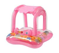 Pool Float - Inflatable Swim Aid with Canopy | Portable UV-Resistant Cartoon Float Toy, Safe Water Play Accessory for Beach Lake, for Infant Swimming Outdoor Vacation