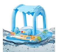 Pool Float - Inflatable Swim Aid With Canopy | Portable UV-Resistant Cartoon Float Toy, Safe Water Play Accessory For Beach Lake, For Infant Swimming Outdoor Vacation