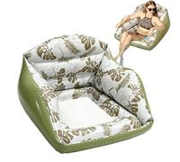 Pool Float Lounger - Adult Inflatable Water Raft, Comfort Floating with Cup Holder | sunbeds Recreation Stable Buoyant Relaxation Seat Beverage Support Leisure Accessoryy