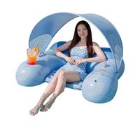 Pool Float Recliner - PVC 90x101cm | Detachable Canopy | Inflatable Pool Float Chair For - Swimming Water River Beach Summer Backyard Tanning Party Adults Men Women
