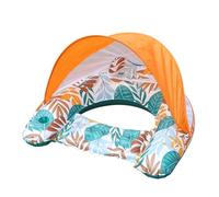Pool Float with Canopy - Inflatable Beach Floating Chair - Pool Floats with Drink Holder - for Summer Beach Vacation Travel Hotel Resort Lake River Outdoor Water Activities