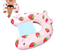 Pool Floats Adult - Inflatable Lounge with Cup Holder | Beach Floats Swimming Pool Lounger | Heavy Duty PVC, Ergonomic Headrest, Non-Slip, for Beach Lake Summer Travel Vacation Sunbathing Tanning Part