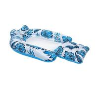 Pool Floats - Botanical Foliage Water Raft, Tropical Leaf Pattern, Inflatable Palm Frond Daybed | Inflatable Swimming Mattress Tropical Canopy Floating Lounger Buoyant Jungle Pattern Mattress for Wome