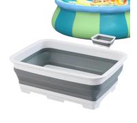 Pool Foot Bath, Feet Wash Basin for Beach, Large Soaking Tub Non-Slip Swimming Accessories, Sturdy Portable Design, Ideal for Kids Adults Baby Spa Yard Camping, 37x27x11.85cm