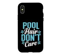 Pool Hair Don't Care Natation Fun Coque pour iPhone X/XS