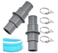 Pool Hose Adapter Fitting, Swimming Hose Connector Attachment, 2 Pieces Leak-Proof Cleaner Filter Accessory Kit, System Solution for Beginners Professionals Gardening Enthusiasts