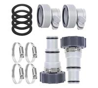 Pool Hose Adapter - Pipe Replacement Parts Kit with Clamp and Washer | Pool Pump Hose Adapter | Fits 1.5/1.25 Inch, for Ground Pools Filter Connection, Indoor Outdoor Gardening