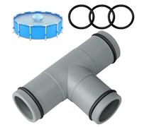 Pool Hose Connector - 1.25 Inch Pipe Adapter for Pool Hose with T-type and Straight Connect Function | Pp Material Connector with Leak-resistant Fit for Changing Pipe Direction and Extension