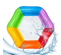 Pool Lounger - 2-Person Large PVC Leakproof Hexagon, Floating Water Chair Pool Lounger, Double Inflatable Sunbathe Raft | Hexagonal Heavy Gauge Aqua Sofa for Lake Rivers Backyard Parks Hotel Summer