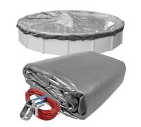 Pool Mate 3324-4-PM Bâche d'hiver en Argent Platine pour Piscine Hors Sol Ronde, 7,3 m