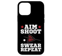 Pool Playing Aim Shoot Swear Repeat Pool Playing Billiards Coque pour iPhone 12 Mini