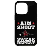 Pool Playing Aim Shoot Swear Repeat Pool Playing Billiards Coque pour iPhone 13 Pro