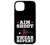Pool Playing Aim Shoot Swear Repeat Pool Playing Billiards Coque pour iPhone 15 Plus