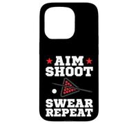 Pool Playing Aim Shoot Swear Repeat Pool Playing Billiards Coque pour iPhone 15 Pro
