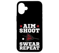 Pool Playing Aim Shoot Swear Repeat Pool Playing Billiards Coque pour iPhone 16 Plus