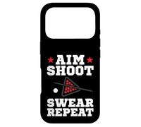Pool Playing Aim Shoot Swear Repeat Pool Playing Billiards Coque pour iPhone 17 Pro