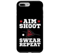 Pool Playing Aim Shoot Swear Repeat Pool Playing Billiards Coque pour iPhone 7 Plus/8 Plus
