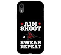 Pool Playing Aim Shoot Swear Repeat Pool Playing Billiards Coque pour iPhone XR