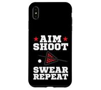 Pool Playing Aim Shoot Swear Repeat Pool Playing Billiards Coque pour iPhone XS Max