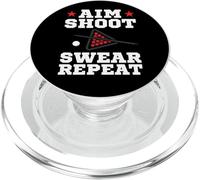 Pool Playing Aim Shoot Swear Repeat Pool Playing Billiards PopSockets PopGrip pour MagSafe