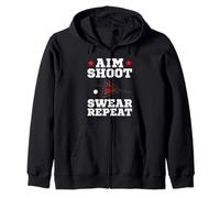 Pool Playing Aim Shoot Swear Repeat Pool Playing Billiards Sweat à Capuche