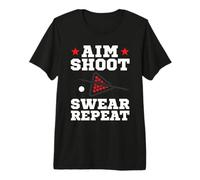 Pool Playing Aim Shoot Swear Repeat Pool Playing Billiards T-Shirt Haut de Gamme