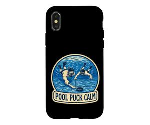 Pool Puck Calm Hockey Subaquatique Palet Équipe Coque pour iPhone X/XS