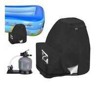 Pool Sand Filter Cover, Waterproof Filters Protection Cover, Black, UV Resistant Sunscreen Enclosure for Ground Swimming Backyard Use, Usage for Outdoor Pond Deck Shed Equipment Shielding