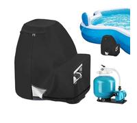 Pool Sand Filter Cover, Waterproof Protective Pump Cover, UV Resistant Sunscreen Shield for Outdoor Ground Swimming Pond Backyard Garden Deck Shed Equipment Enclosure, Black