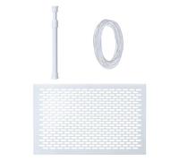 Pool Skimmer Shield, Leaf Guard Screen, 9.8 inches, Heavy-Duty Mesh Net, Professional Drainage Cover, Anti-Clog Protection, Ideal for Poolside Hot Tub Drainage Ditch, White Color