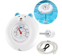 Pool Temperature Gauge Floating,Cute Bear Floating Large Easy Read Gauge with String | Kids Pool Accessories | for Lake Beach Backyard Patio Garden Aquarium Fish Tank Outdoor Indoor