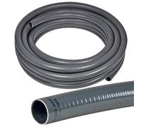 POOL Total Tuyau flexible de pression en PVC pour piscines, diamètre 50 mm, couleur grise, tuyau adhésif robuste pour la construction de piscines et bassins, paroi intérieure lisse jusqu'à 6 bars