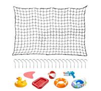 Pool Toy Float Storage Net - 70.87x47.24 in Mesh Pool Toy Buoy Storage Net | Pools Toys Organizer Nets | Swim Pools Toys Float Organizer | 20 Screw Hooks Attached Elastic Mesh Windproof for Noodles