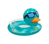 Pool Tube Float - Sequins Swimming Float for Beach | PVC Material with Glitter Fill Design, Duck Shape Inflatable Ring, Large Comfort Ring for Kids Adults Lake Party Use