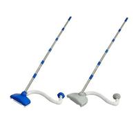 Pool Vacuum Cleaner - Powerful Manual Suction System, Adjustable Hose Attachment, Heavy Duty Ground Debris Removal Tool | Efficient Water surfacee Cleaning Equipment For Indoor Outdoor Pool Party