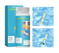 Pool Water Testing Striches | Kit De Polyvalent 3-en-1 | 50 PCS Teste Des Eaux À Réalimentation Des Kits | 3.6x3.6x9.6cm Testings Rapides Pour Piscines, Spas Et Bains À Remous, Facile