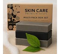 Poola & Bloom Savon Charbon Visage Argile Purification Naturelle pour Peau Équilibrée et Éclatante Enrichi en Minéraux de la Mer Morte et Argiles Botaniques 175g, Ingrédients doux et hydratants