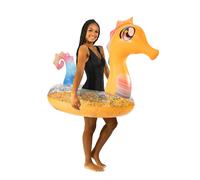 Poolcandy Glitter Seahorse Party Animal Pack - Tube avec bois de boisson assorti - 48 pouces - Grand - Sunburst Orange Glitter Seahorse