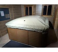 POOLCO Couverture Gonflable Sp'Ump pour Spa Extérieur - Spa Inférieur à 2,6m x 2,6m - Bâche Sable