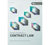 Saintier Severine – Poole's Casebook on Contract Law – Livre en anglais – Oxford University Press
