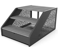 Poolex - Escalier pour Spa - SP-STEPS-7016G - Accès sécurisé, Robuste et Stable, Installation Facile, Compatible avec la Plupart des spas, Confort Optimal pour Usage Quotidien