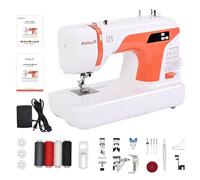 PooLin EOC01 machine à coudre pour débutants - 50 points intégrés, vitesse réglable, compacte et portable, idéale retouches, vêtements, quilting et loisirs créatifs