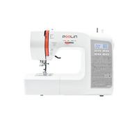 Poolin EOC02 Machine à Coudre Informatisée Complète, écran LCD, table large, boutonnières automatiques 1 étape, enfile-aiguille automatique, 7 pieds presseurs, portable et idéale débutants & confirmés